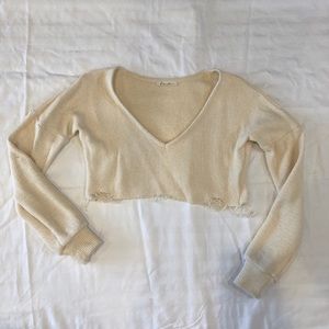 Beige cropped sweater